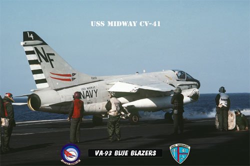 USS Midway Squadron VA-93 Blue Blazers (8x12) Photograph