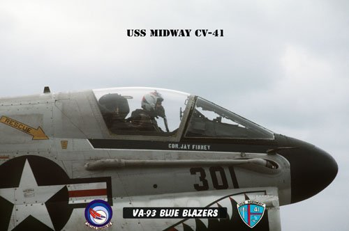 USS Midway Squadron VA-93 Blue Blazers (8x12) Photograph
