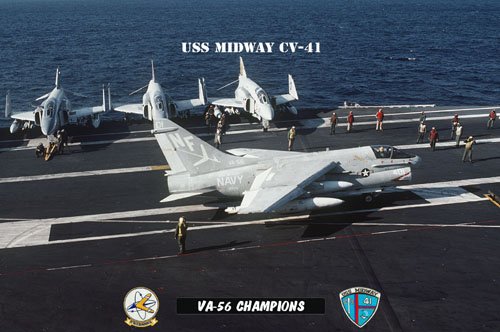 USS Midway Squadron VA-56 Champions (8x12) Photograph
