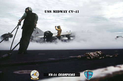 USS Midway Squadron VA-56 Champions (8x12) Photograph