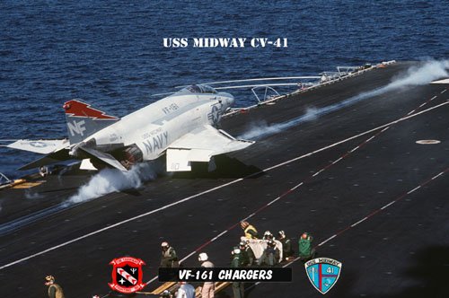 USS Midway Squadron Vf-161 Chargers (8x12) Photograph