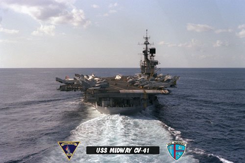 USS Midway CV-41 Fantail Approach (8x12) Photograph