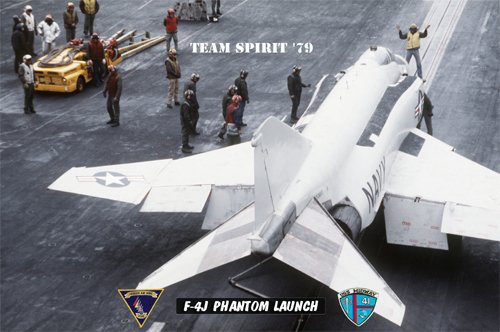 USS Midway F-4J Phantom Readies for Launch (8x12) Photograph