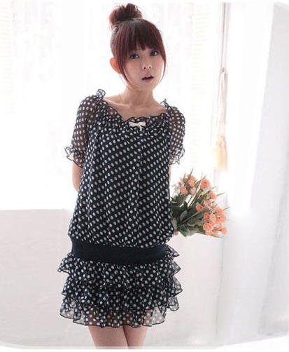 Dot Chiffon Tops/ Dress
