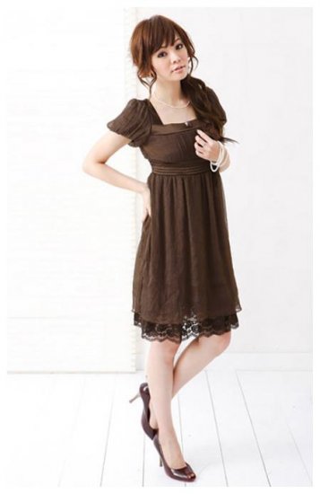 Chiffon Lace Dress ( Include Corsage)