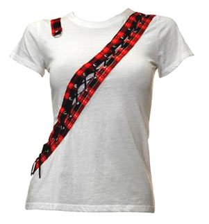Tartan Lace-Up T-shir