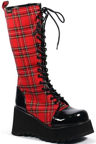 3 1/2" red plaid boot