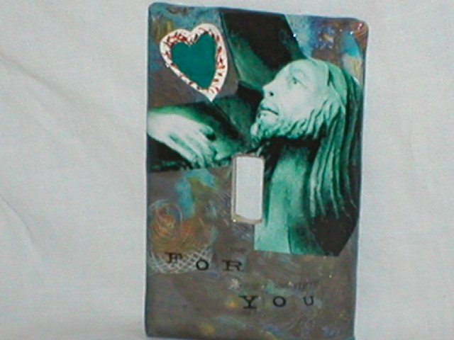 Collage art Design Switch plate cover Jesus For You