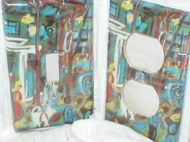 Modern City Design Light Switch Plate Single Size set