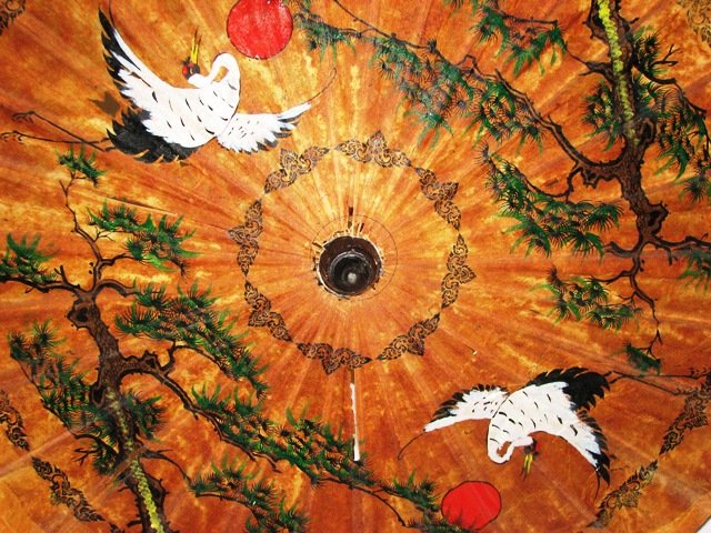 Vintage Gifu Wagasa Japanese Tea Ceremony Umbrella