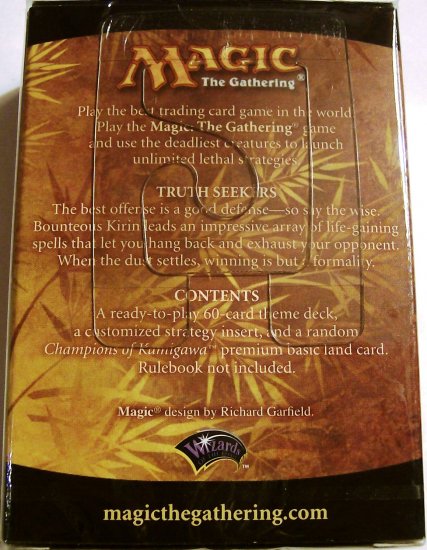 Magic The Gathering Truth Seekers green and white Saviors of Kamigawa MTG Theme Decks