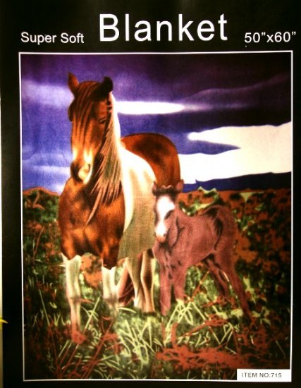 Soft Cozy Blanket - Horse & Colt