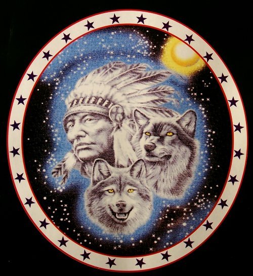 Soft Cozy Blanket - Indian Chief & Wolves