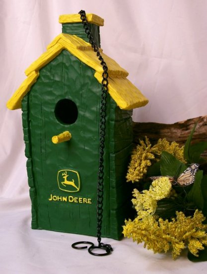 John Deere Shake Roof Birdhouse W/ Chimney