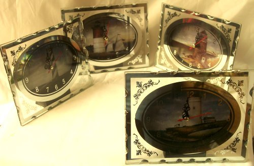 Clock Glass- Lighthouse Set/4