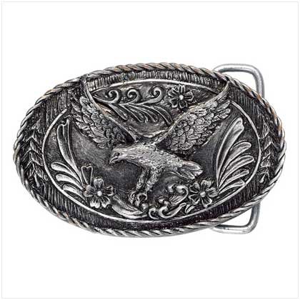 Pewter Flying Eagle Belt Buckle