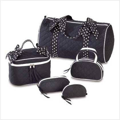 Polka Dot Travel Bag Set