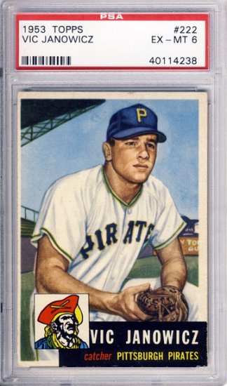 1953 Topps Vic Janowicz #222 PSA 6 SP