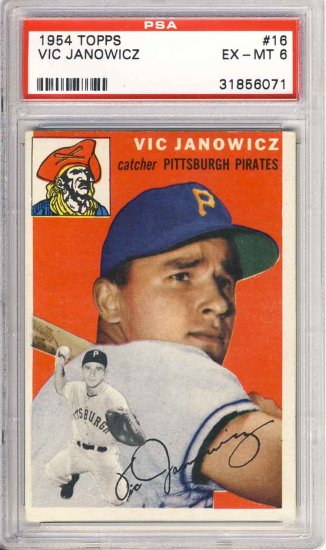 1954 Topps Vic Janowicz #16 PSA 6