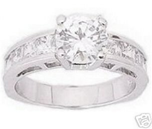 3.10ct BRILLIANT CUT SIMULATED DIAMOND ENGAGEMENT WEDDING RING