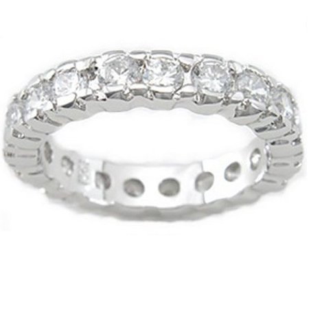 2.0ct BRILLIANT CUT SIMULATED DIAMOND ANNIVERSARY BAND RING