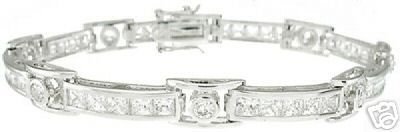 13.65ct BRILLIANT CUT SIMULATED DIAMOND BRACELET