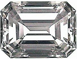 0.50CT FLAWLESS EMERALD-CUT SIMULATED DIAMOND