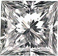 0.50CT FLAWLESS PRINCESS CUT SIMULATED DIAMOND