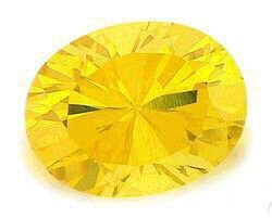 1.00CT OVAL CUT CANARY SIMULATED DIAMOND