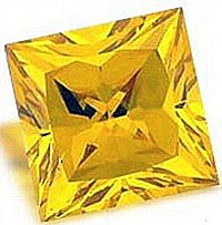 1.00CT PRINCESS CUT CANARY SIMULATED DIAMOND