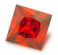 1.0CT FLAWLESS PRINCESS CUT RUBY SIMULATED DIAMOND