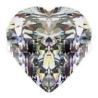 2.00CT FLAWLESS HEART CUT SIMULATED DIAMOND