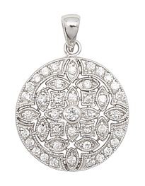 ROUND PAVE CZ PENDANT