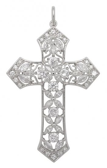 CZ CROSS PENDANT