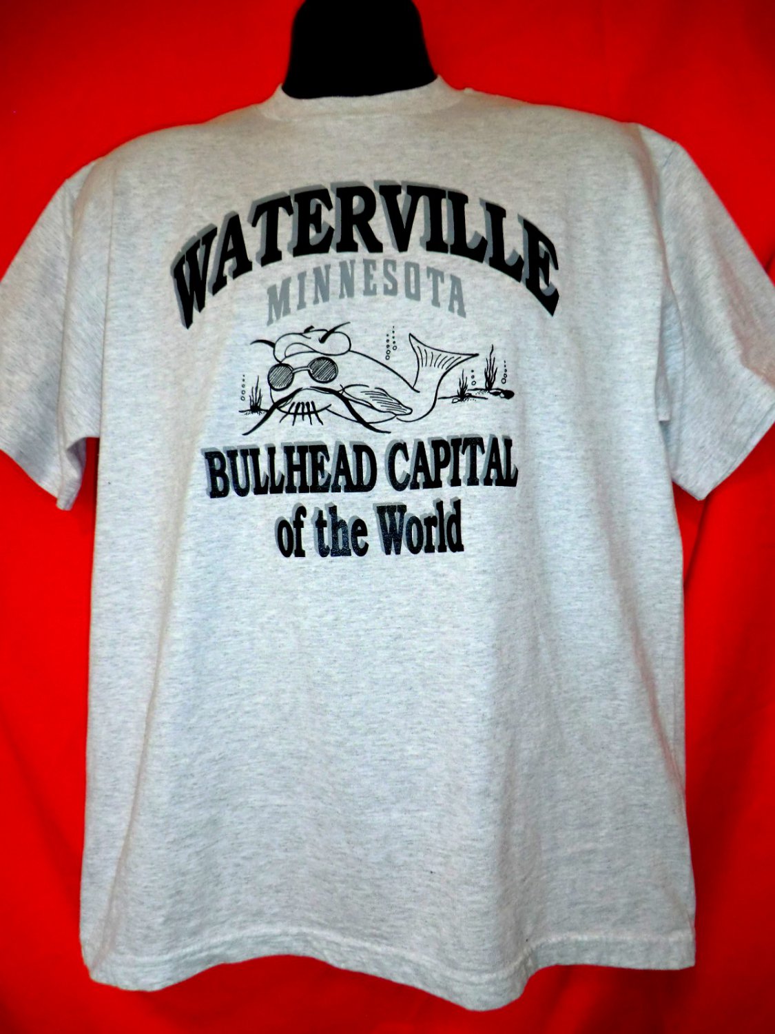 Funny Size Large T-Shirt WATERVILLE MN BULLHEAD Capital of the World 