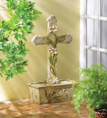 SPECIAL PRICE/SPECIAL SHIPPING!! Cross & Lily Fountain - Indoor/Outdoor