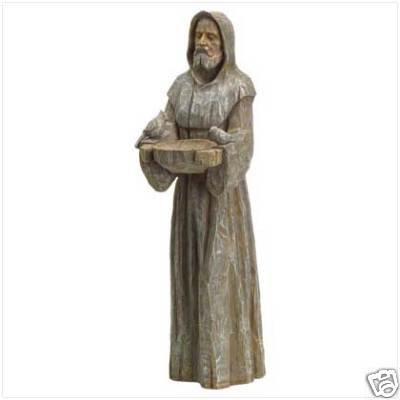 Saint Francis Birdbath w/ Feeder - great garden ornament!!