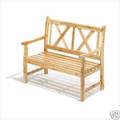 Outdoor Garden Bench made of Pine wood - sturdy and strong!