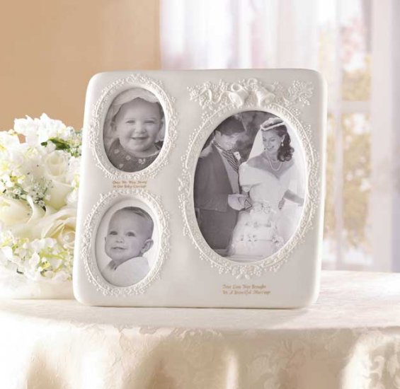 Porcelain Wedding Photo Frame - wedding frame. SHIPS FREE!!