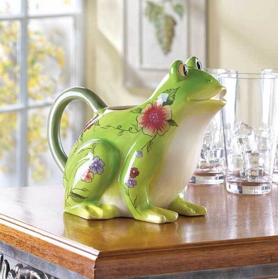 Floral Frog Pitcher - a great addition to your party decor!
