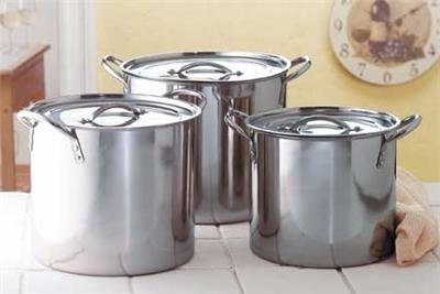 Stainless Steel Stock Pot Set - Set of 3 - Cookware
