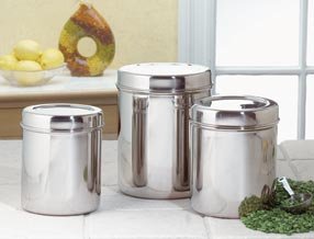 Stainless Steel Canisters - Canister Set - Set of 3 - Stainless Steel