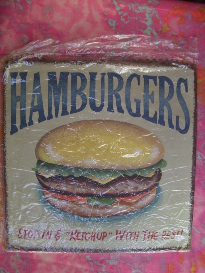 NEW (RETRO VINTAGE) HAMBURGER Cafe /Diner Large Metal Sign
