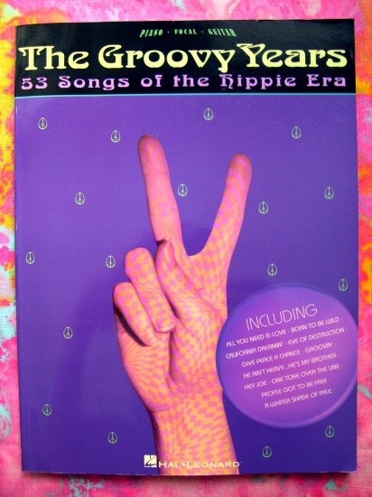 1960's GROOVY YEARS Songbook 53 Hippie Era Songs Piano Guitar