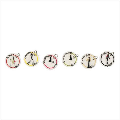 The Girls Wine Glass Charms