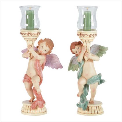 Pair of Angelic Candle Holders