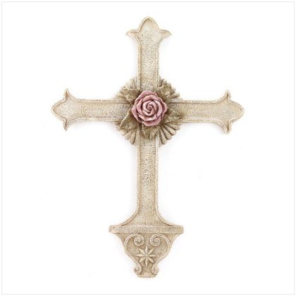Rose Centerpiece Wall Cross