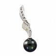 Black Pearl Diamond Earrings