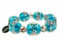 Turquoise Glass Bead Bracelet