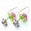 Pink & Green Earrings